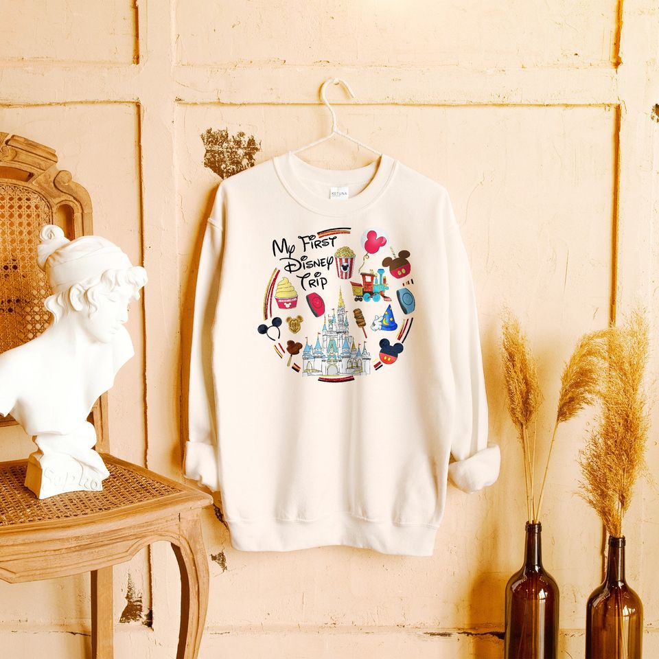 My First Disney Trip Sweatshirt, Disney Sweatshirt, Disney Trip Sweatshirt
