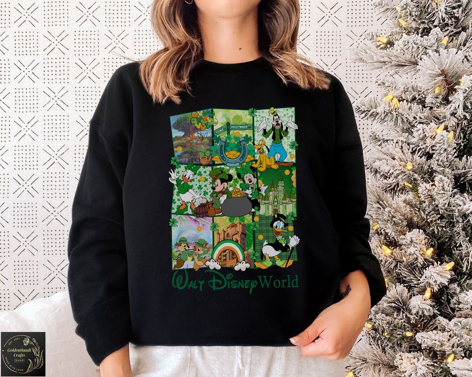 Disneyworld St Patricks Day Sweatshirt, Mouse & Friends Saint Patricks Day Sweatshirt