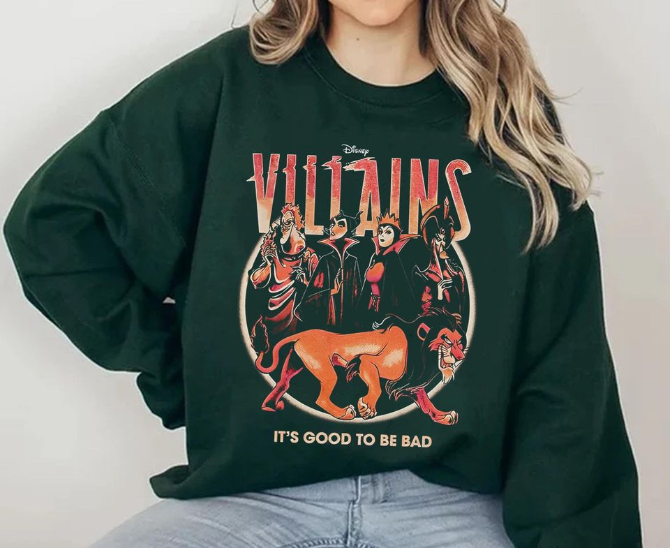 Retro Disney Villains Group Sweatshirt