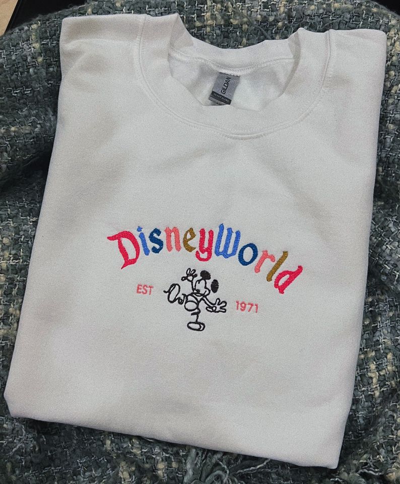 Disneyland Inspired Embroidered Sweatshirt