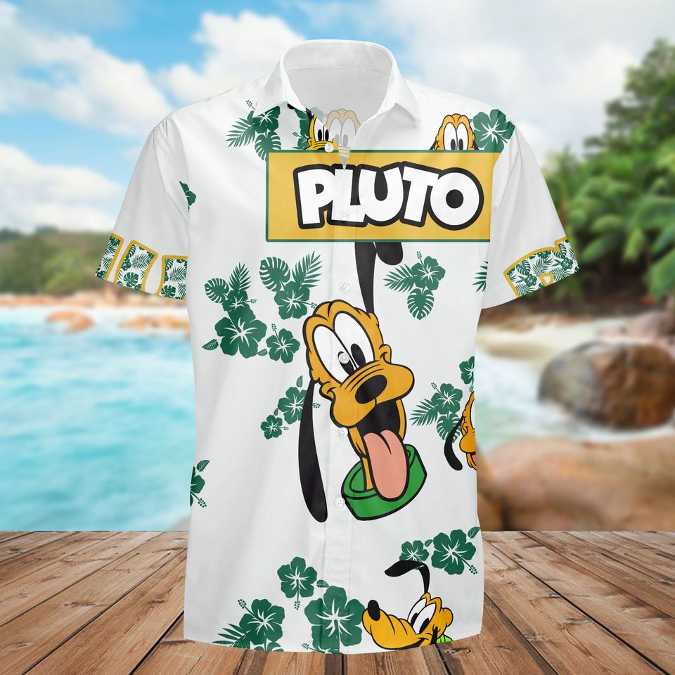 Pluto Dog Hibiscus Disney Hawaiian Shirt