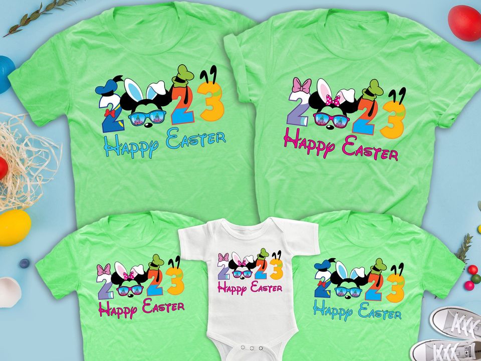 Happy Easter 2023 Shirts, Disneyland and Disneyworld Easter matching shirts