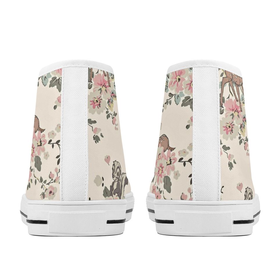 Flowers Cute Disney High Top Sneakers