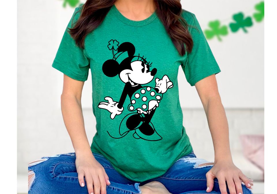 Disney St Patricks Day Shirt, Shamrock Minnie, St Patricks Day Minnie Sweatshirt