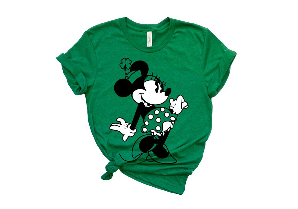 Disney St Patricks Day Shirt, Shamrock Minnie, St Patricks Day Minnie Sweatshirt