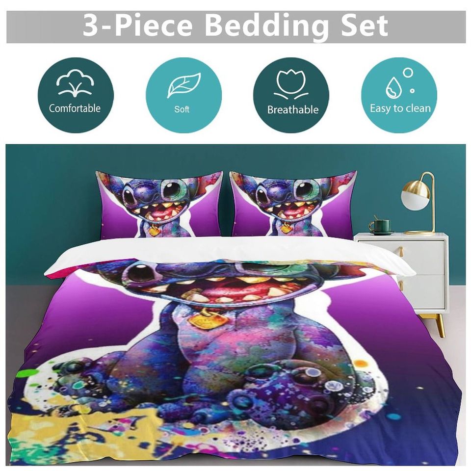Disney Stitch Duvet Cover Pillow Cover Bedding Set