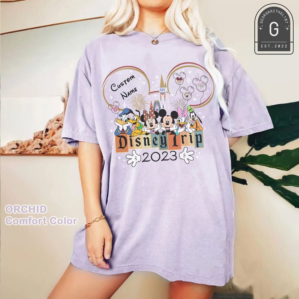Personalized Disney Family Vacation 2023 Shirt, Mickey and Friends Matching Tee