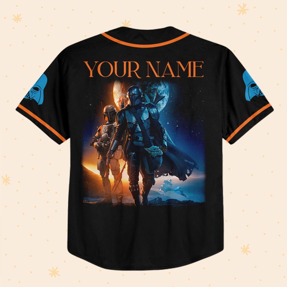 Personalize Starwar Mandalorian Baseball Jersey For Fans Disney