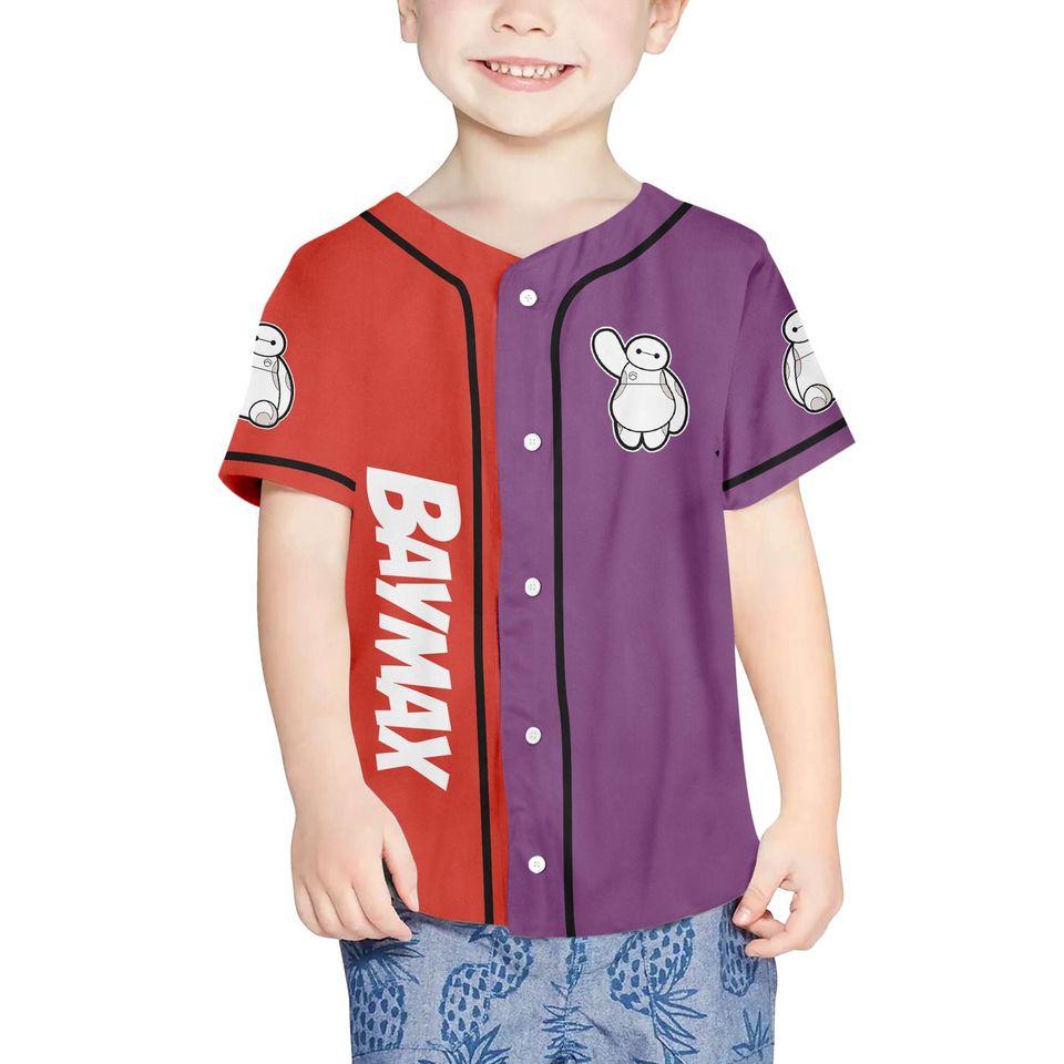 Personalize baymax vs Hiro Baseball Jersey For Fans Disney