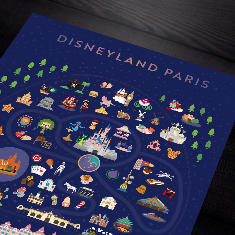 Disneyland Paris 30th Anniversary Map