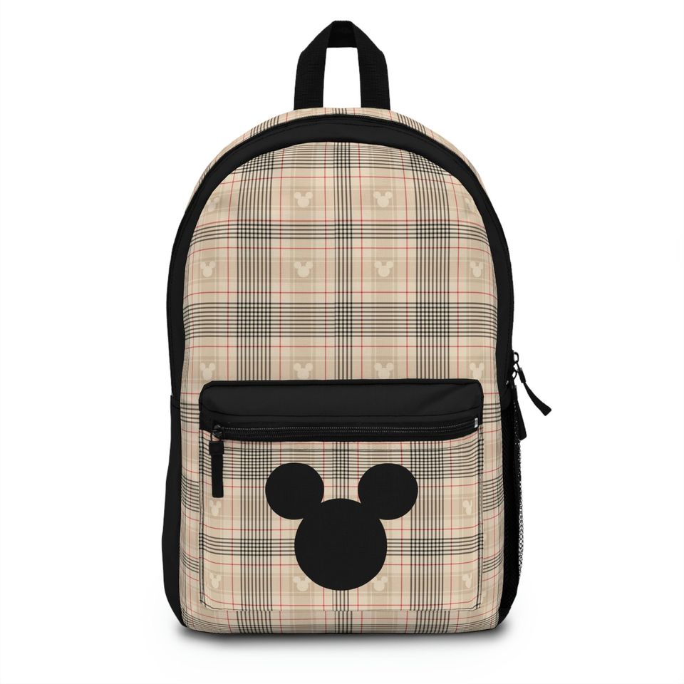 Disney Backpack, Disney Plaid Backpack, Mickey Backpack, Disneyland Backpack