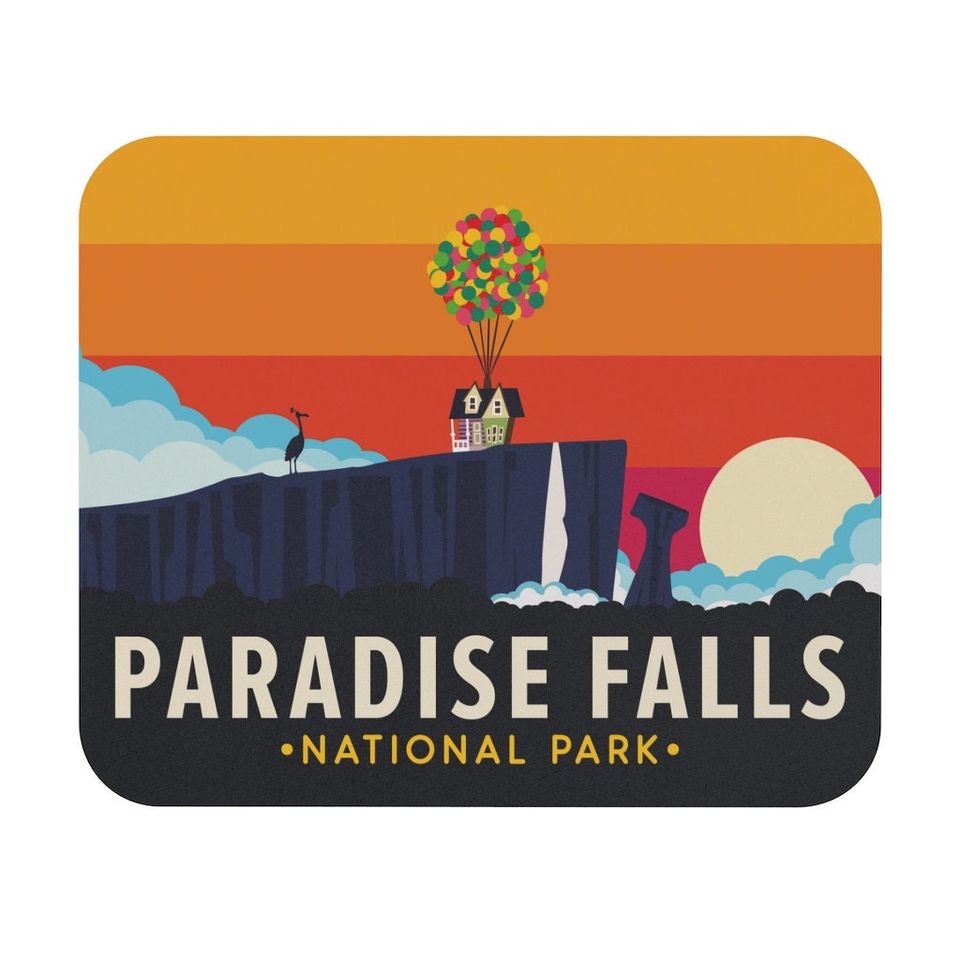 Disney UP Mouse Pad, Paradise Falls National Park Mouse Pad