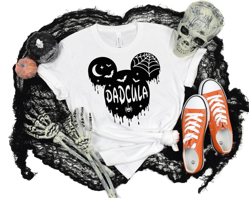 Momster and Dadcula Matching T-Shirt, Disney Halloween Outfits, Disneyworld Minnie Mickey Tees, Mom Halloween Shirts