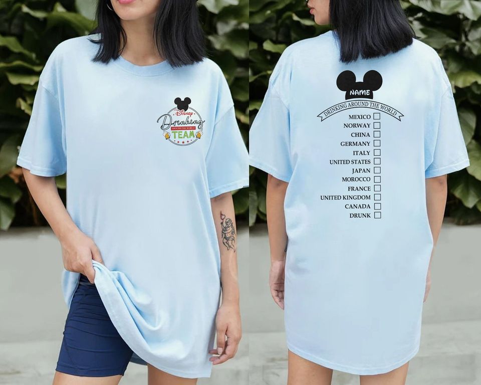 Drinking Around the World  Shirt, Disney Epcot World Tour Shirt