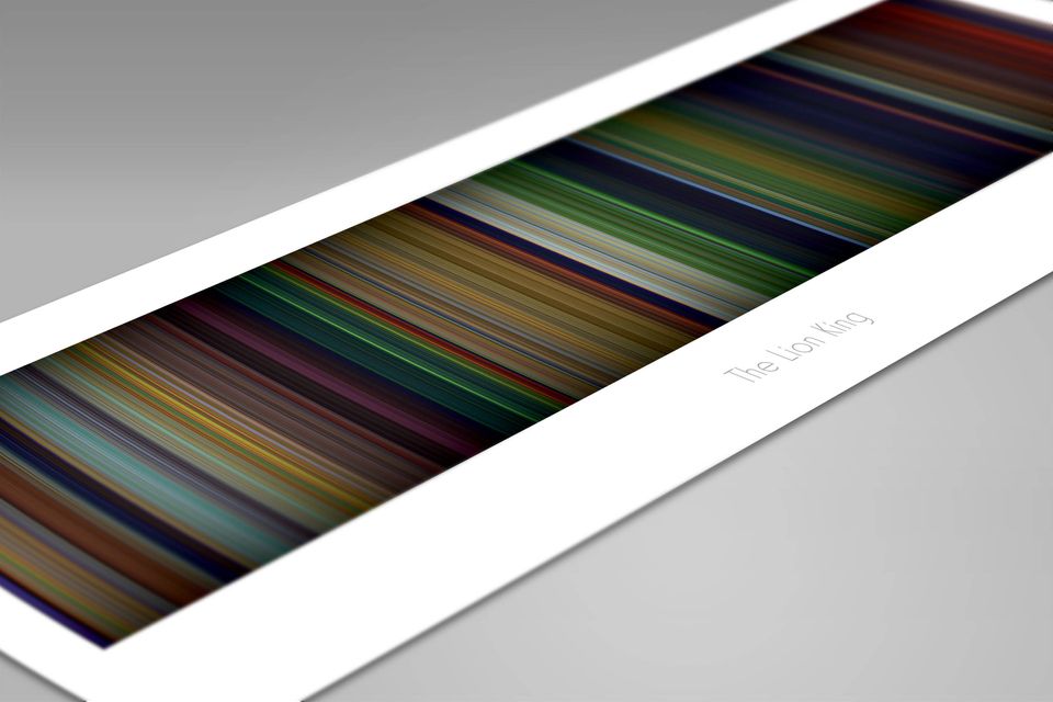 The Lion King // Movie Poster // Movie Barcode // Disney Print // Wall Decor // Panoramic
