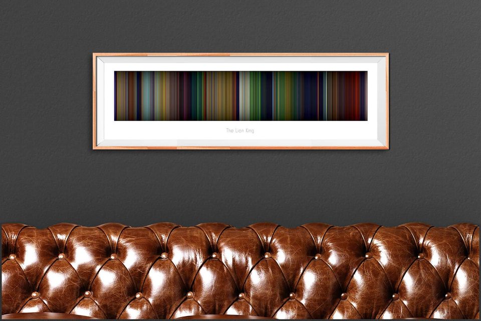 The Lion King // Movie Poster // Movie Barcode // Disney Print // Wall Decor // Panoramic