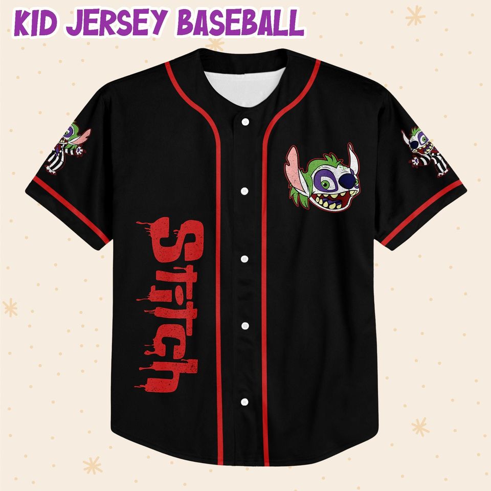 Personalized Disney Horror Stitch Vintage Beetlejuice, Custom Disney Jersey