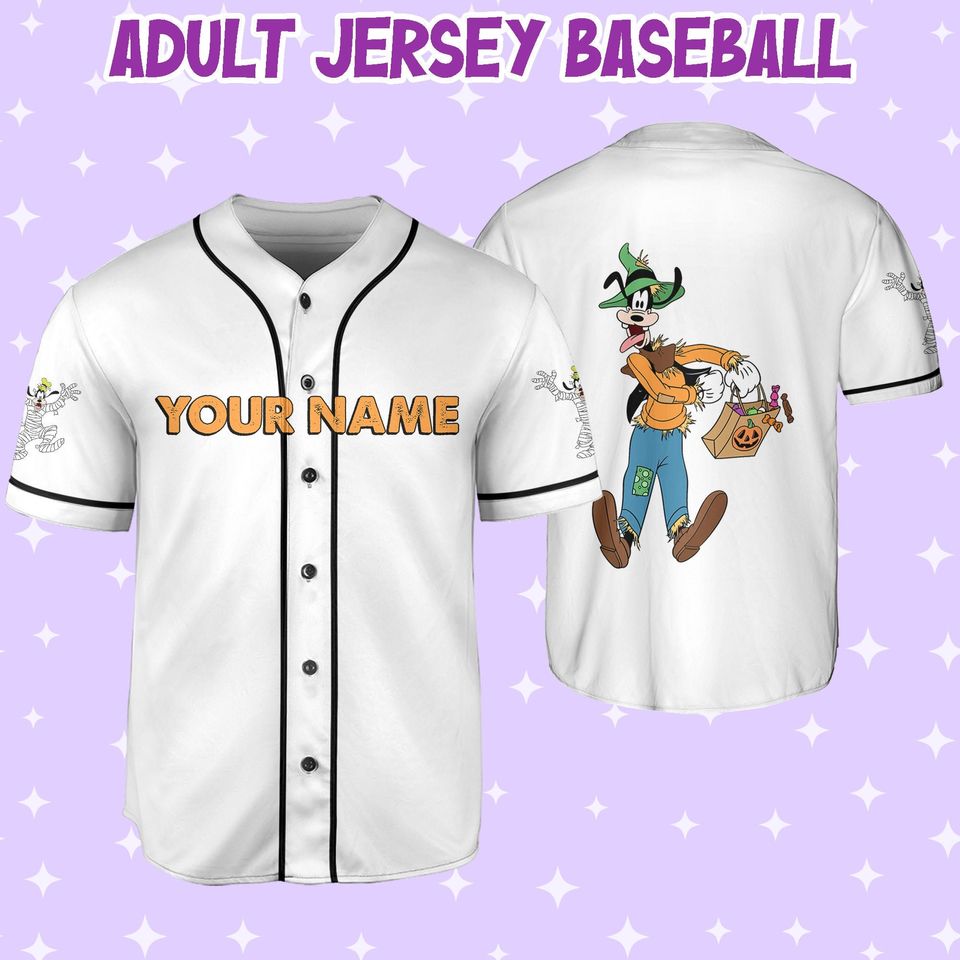 Personalized Halloween Disney Vintage Funny Goofy Jersey