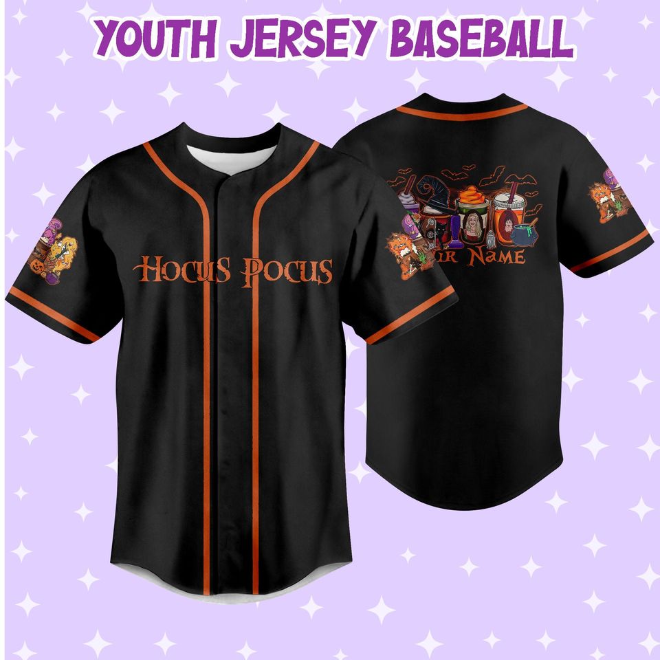 Personalized Halloween Disney Hocus Pocus Coffee Jersey, Custom Disney Jersey