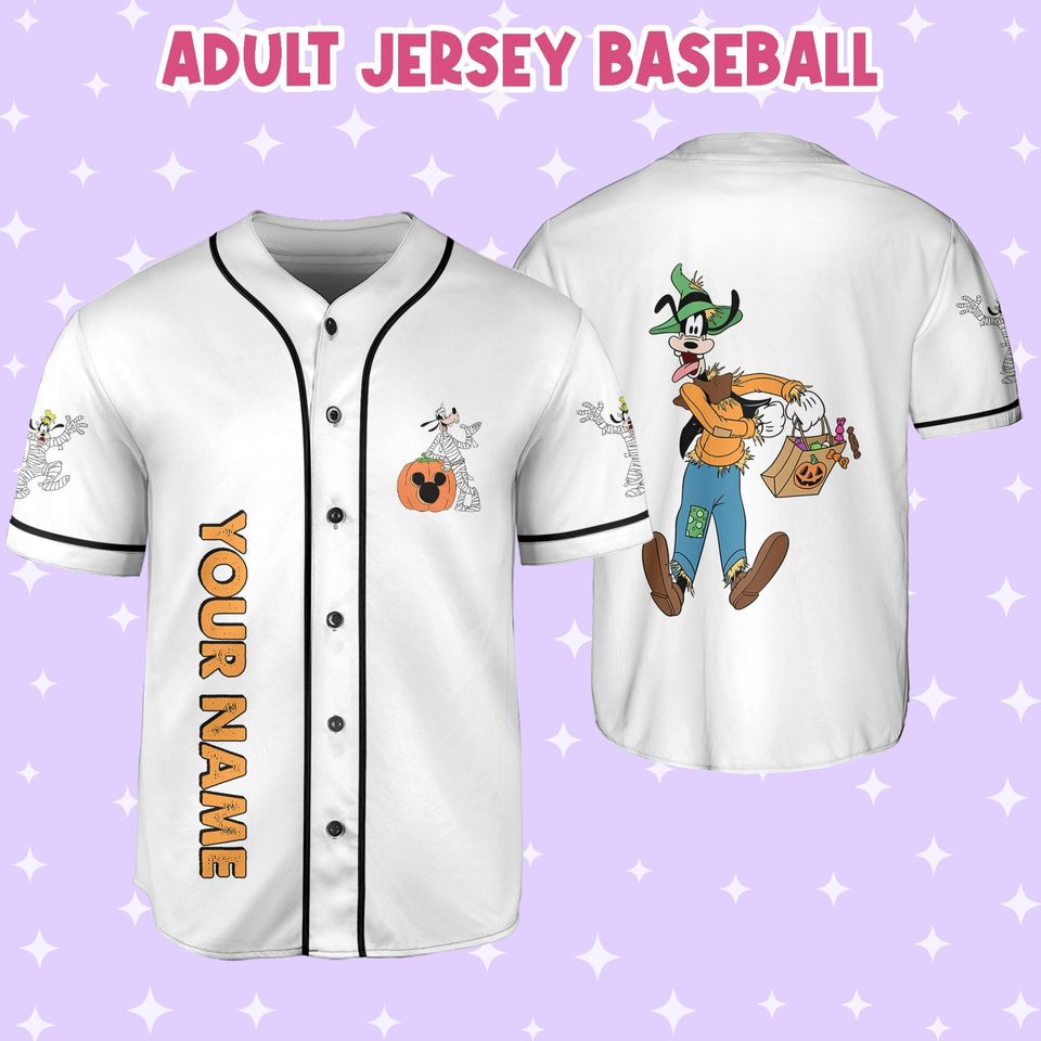 Personalized Halloween Disney Vintage Funny Goofy Jersey