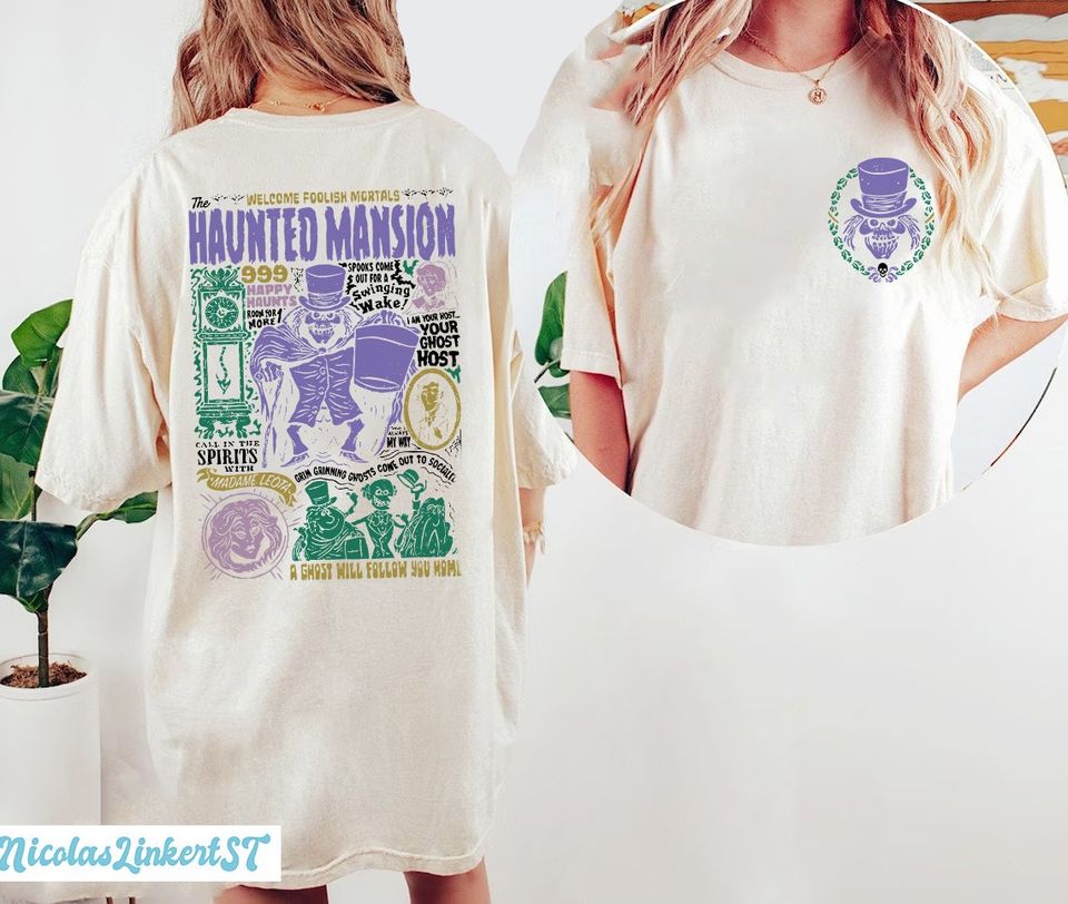 Vintage Disneyland Haunted Mansion Shirt, WDW Trick or Treat  Shirt