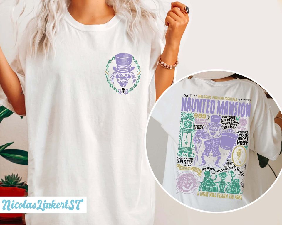 Vintage Disneyland Haunted Mansion Shirt, WDW Trick or Treat  Shirt