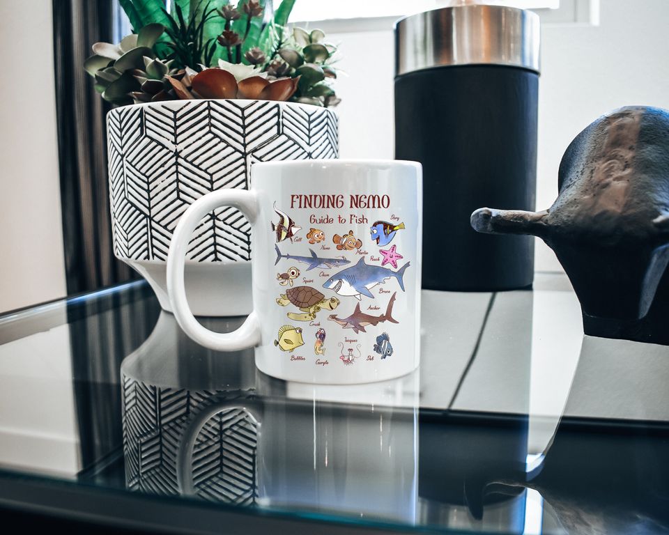 Fish Guide Mug, Finding Nemo Disney Pixar Mug, Finding Nemo Disney Coffee Mug