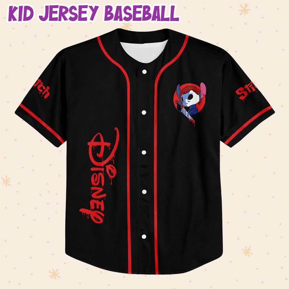 Personalized Disney Horror Stitch Michael Myers, Custom Disney Jersey