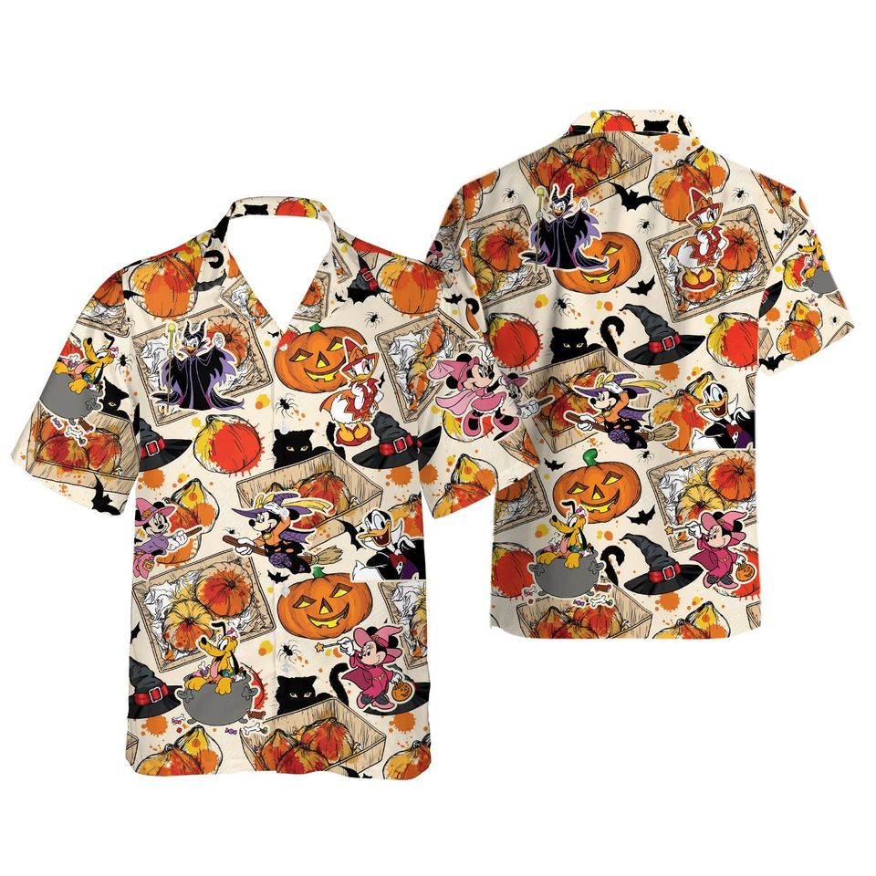 Pumpkin Black Cat Disney Salem Witch Hawaiian