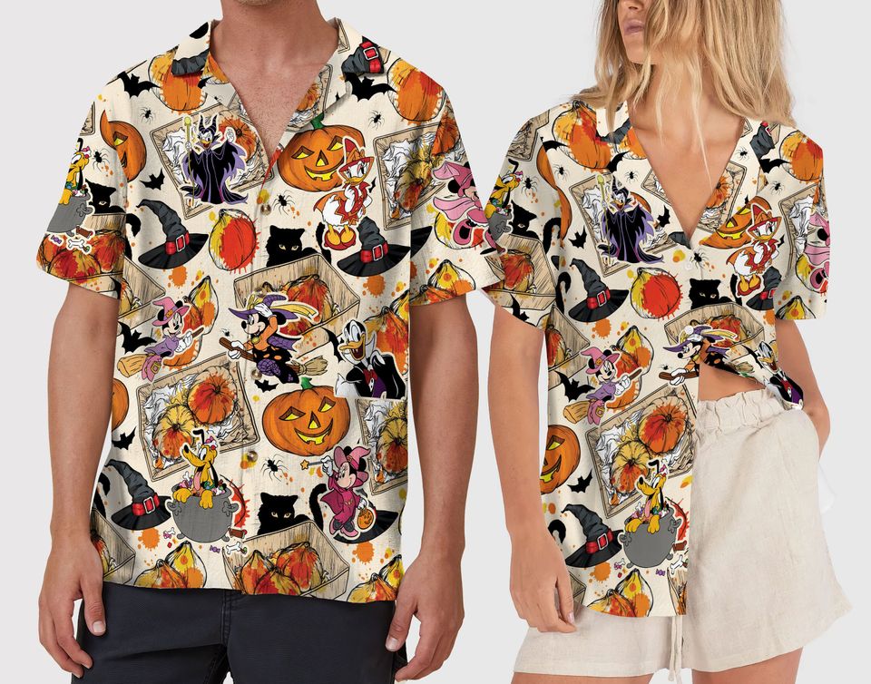 Pumpkin Black Cat Disney Salem Witch Hawaiian