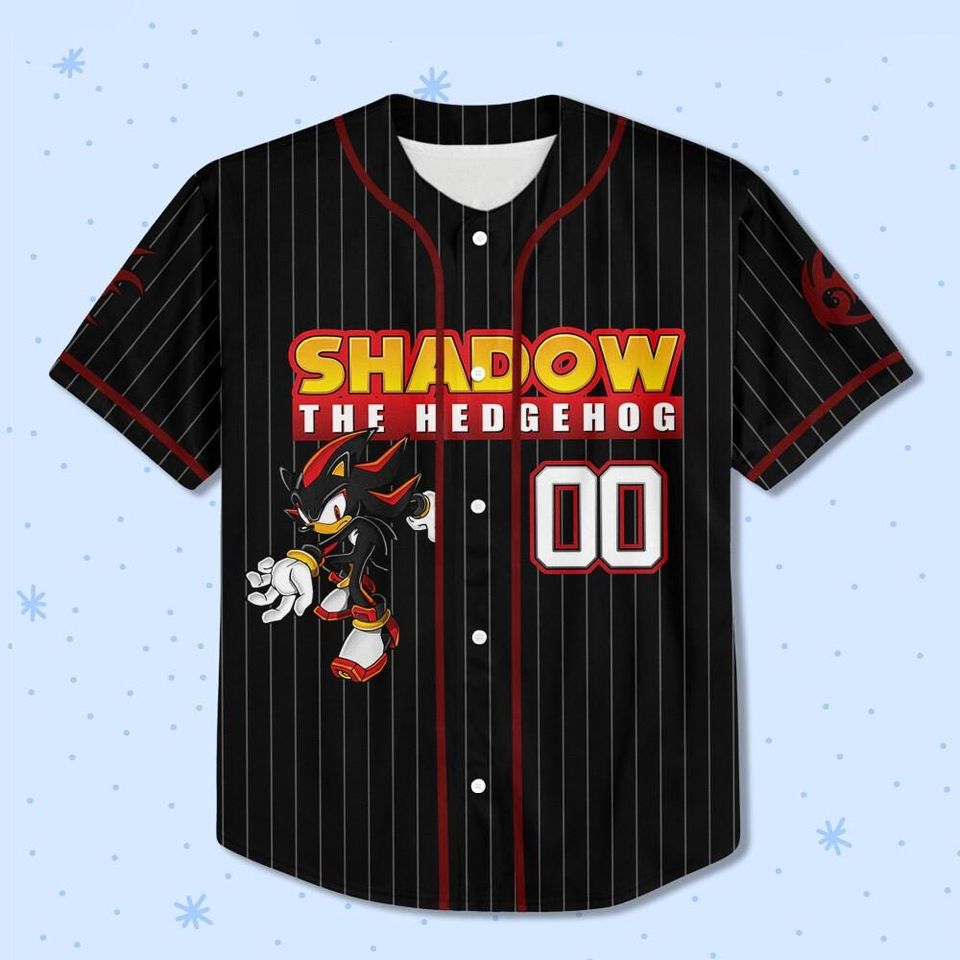 Personalize Sonic Shadow The Hedgehog, Custom Sonic Jersey, Funny Sonic Party Shirt, Sonic Birthday Gift