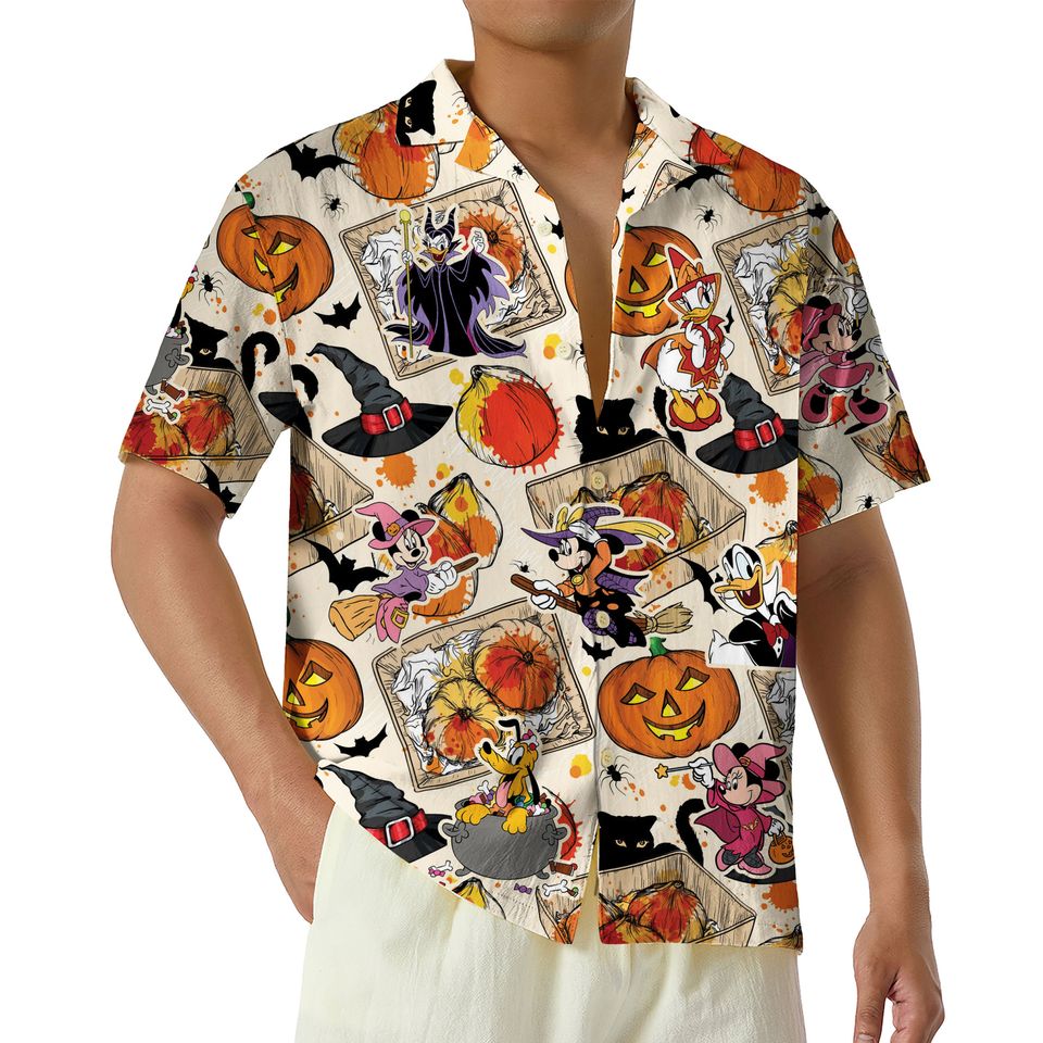 Pumpkin Black Cat Disney Salem Witch Hawaiian