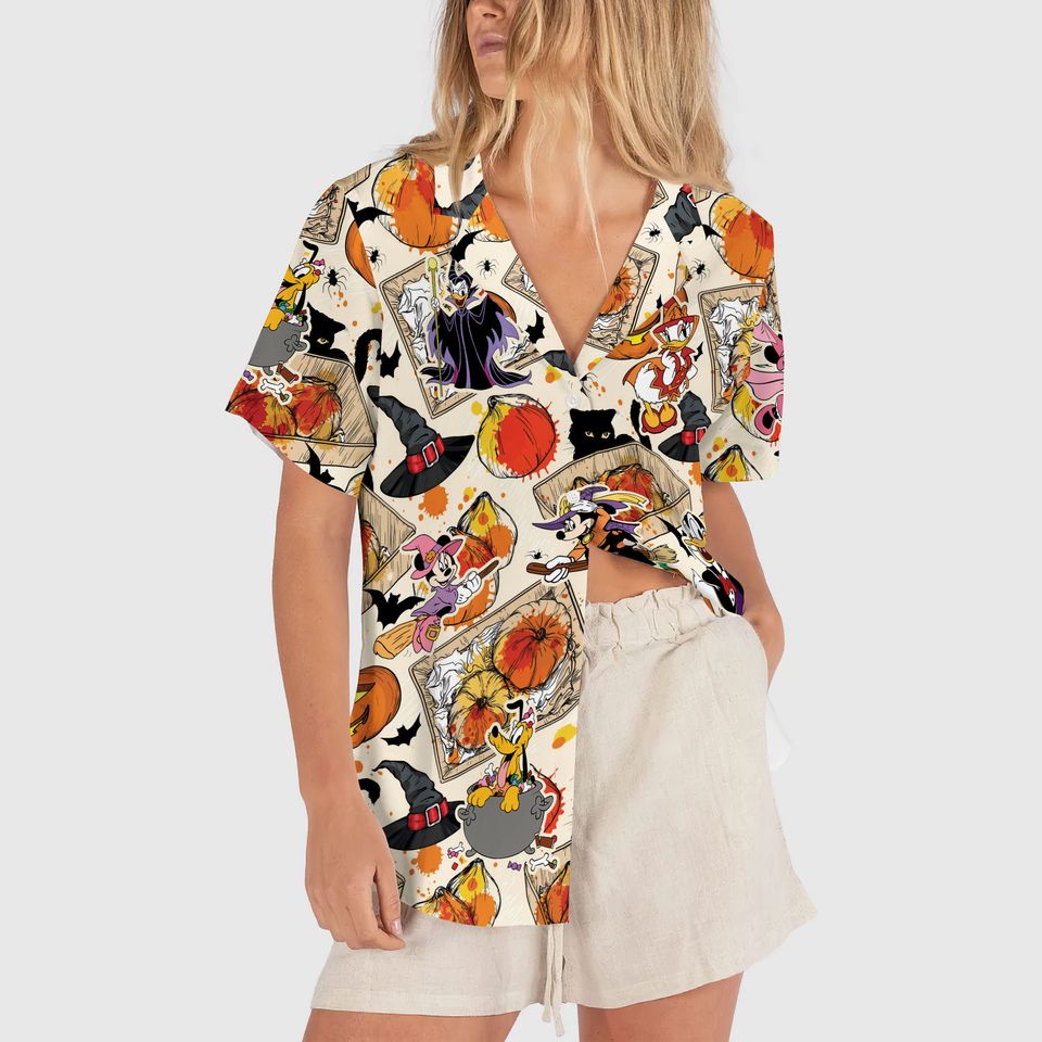 Pumpkin Black Cat Disney Salem Witch Hawaiian