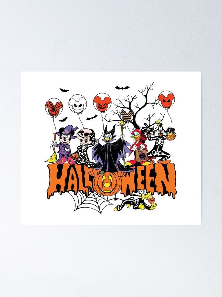 Mickey And Friends Disney Halloween Poster