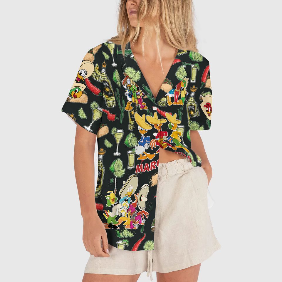 Three Caballeros Hawaiian Shirt, Disney Vintage Shirt