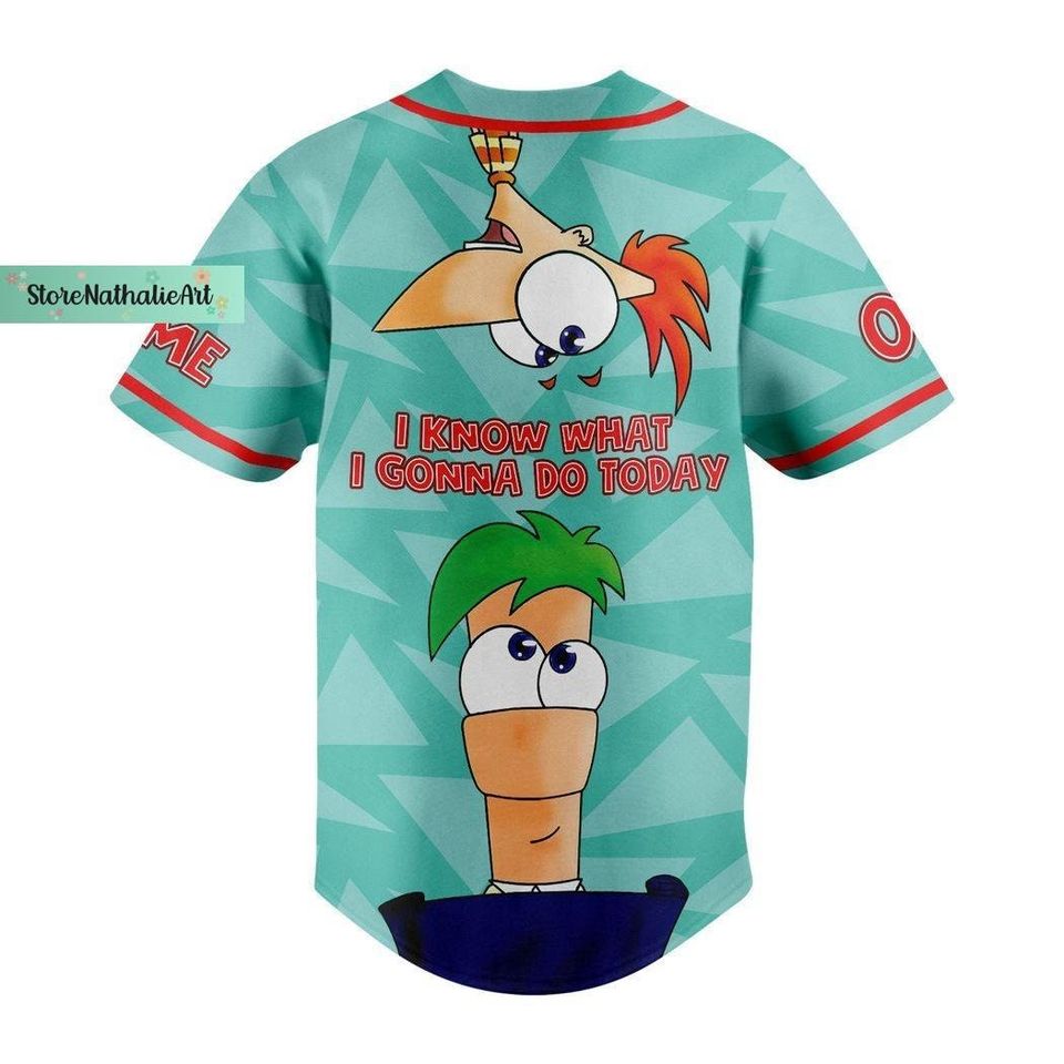 Phineas And Ferb Jersey, Disney Phineas Baseball Jersey