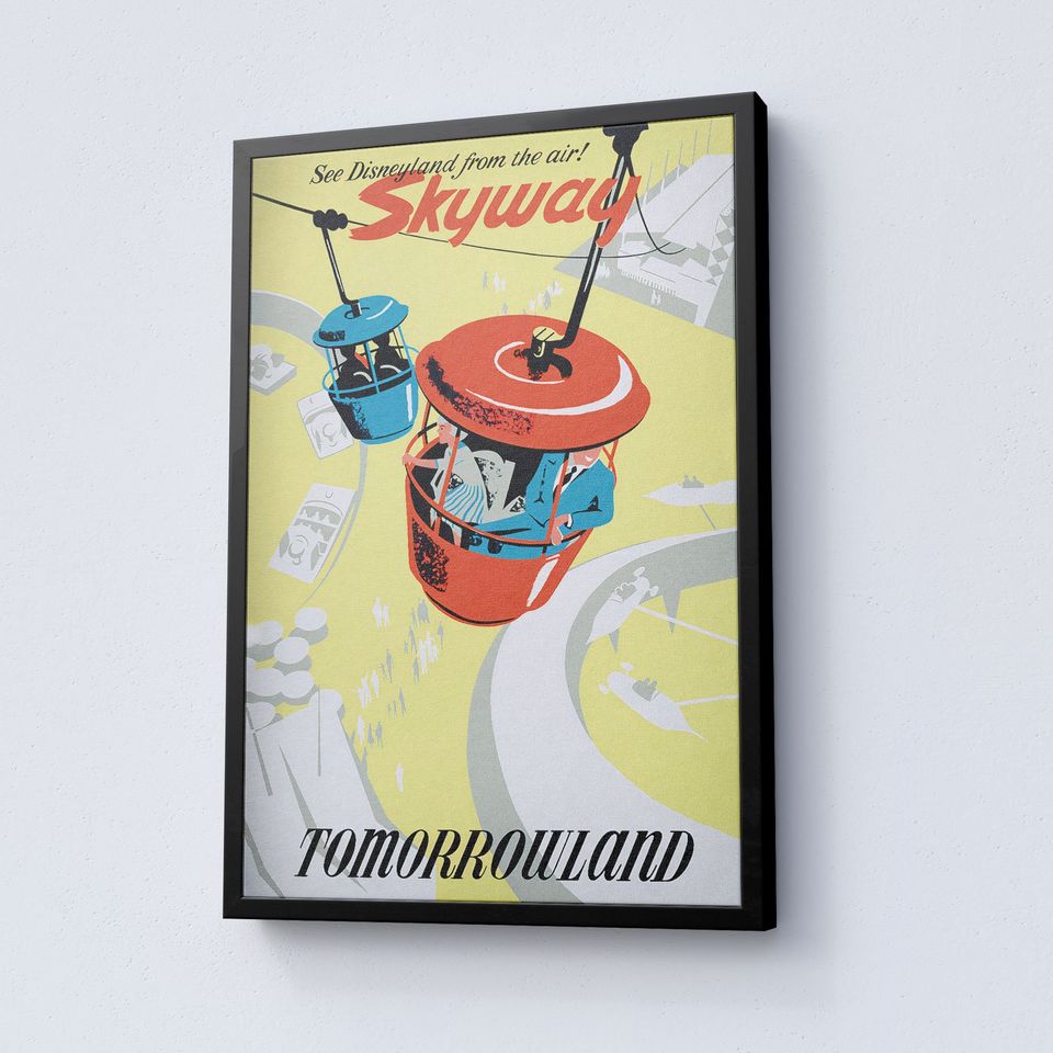 Vintage Disneyland Skyway Attraction Poster