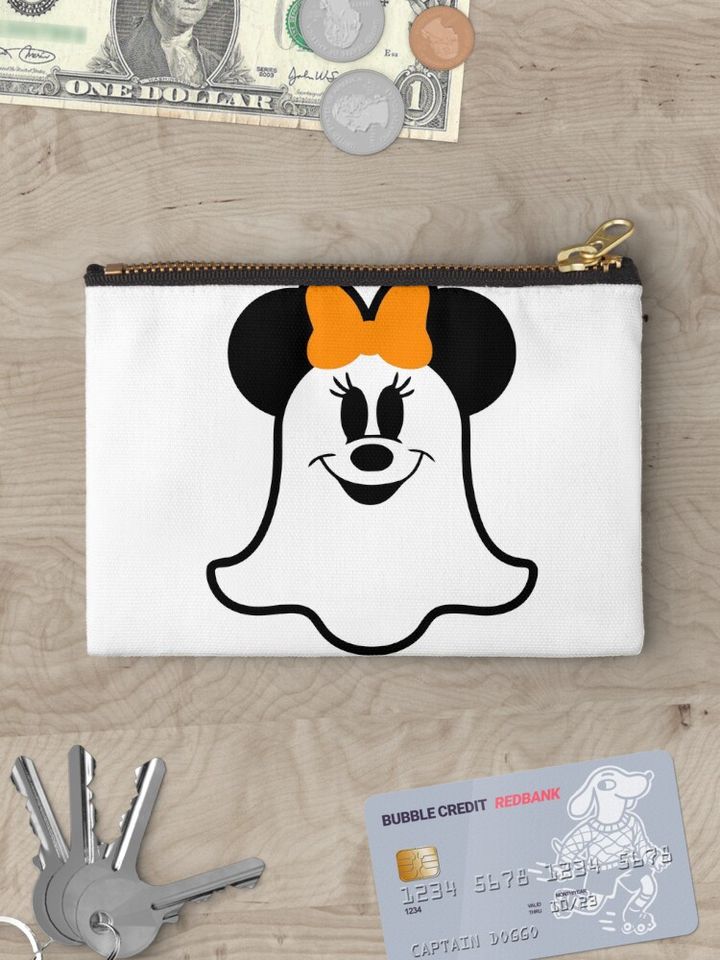 Retro Disney Halloween Minnie Mouse Ghost Makeup Bag