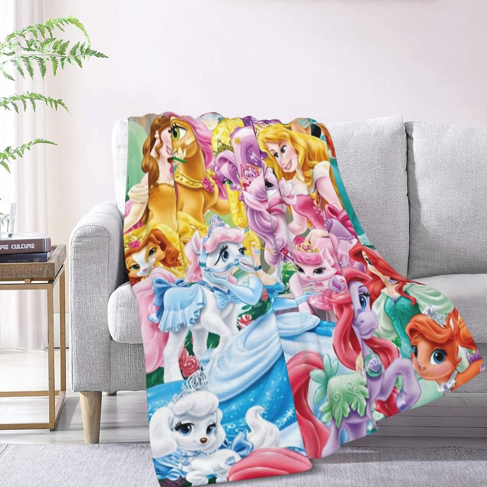 Custom Name Disney Princess Blanket, Gift For Daughter