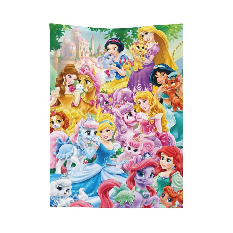 Custom Name Disney Princess Blanket, Gift For Daughter