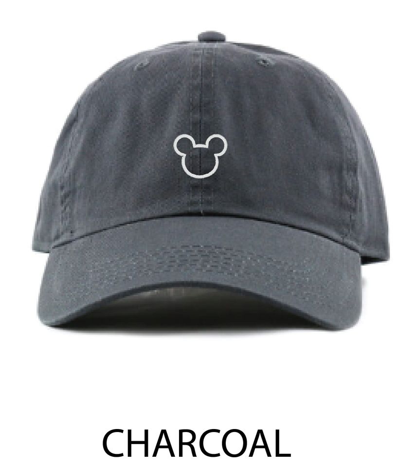 Mickey Mouse outline subtle and simple embroidered Disney hat