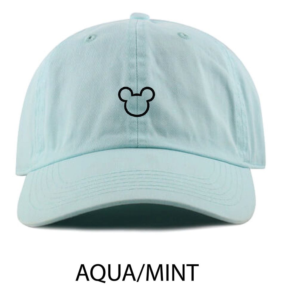 Mickey Mouse outline subtle and simple embroidered Disney hat