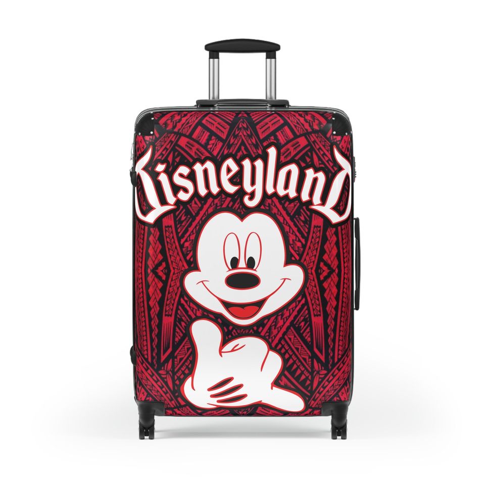 Polynesian style Disneyland Mickey Mouse shaka Suitcase