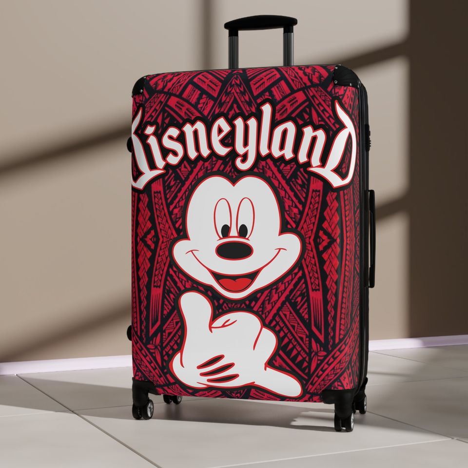 Polynesian style Disneyland Mickey Mouse shaka Suitcase