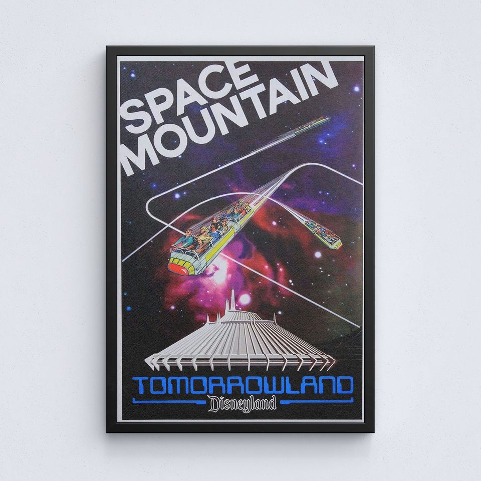 Disney Space Mountain Poster, Tomorrowland Disneyland Poster