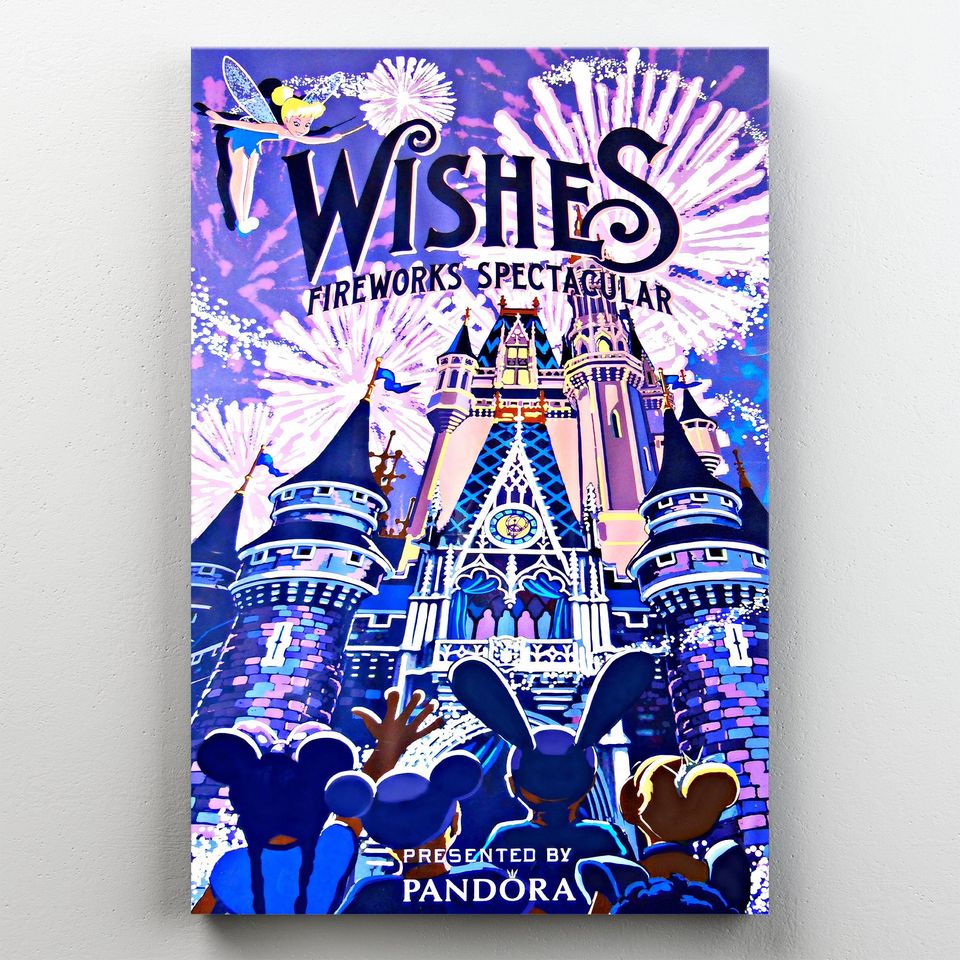 Disney Fire Works Poster, Magic Kingdom Fire Works Poster