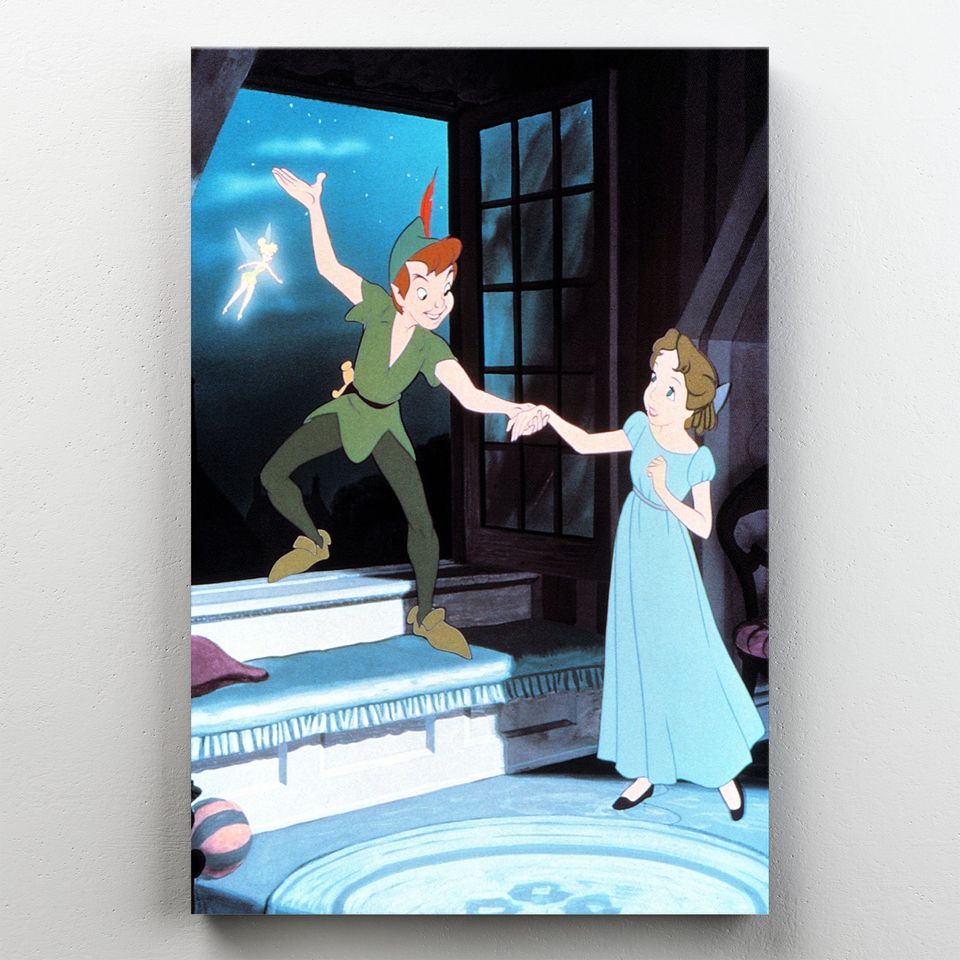 Disney Peter Pan Animated Character Poster, Disney Magic Kingdom Poster