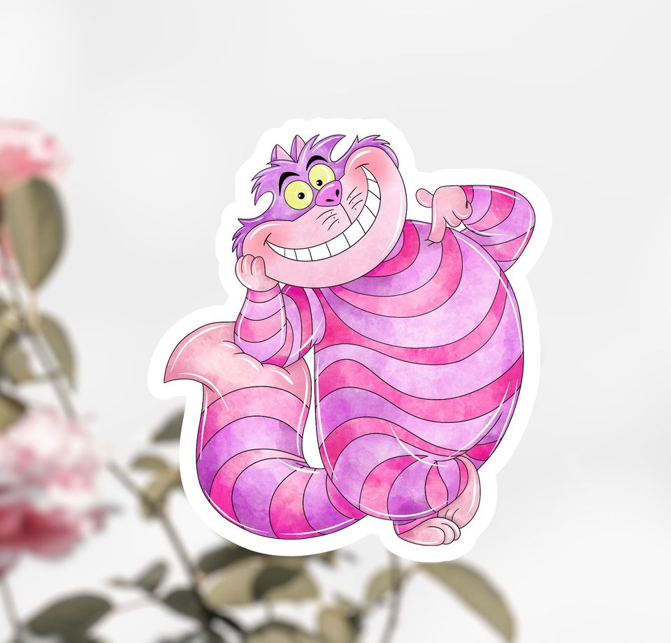 Cheshire Cat Sticker, Disney Cheshire Cat Sticker Decal