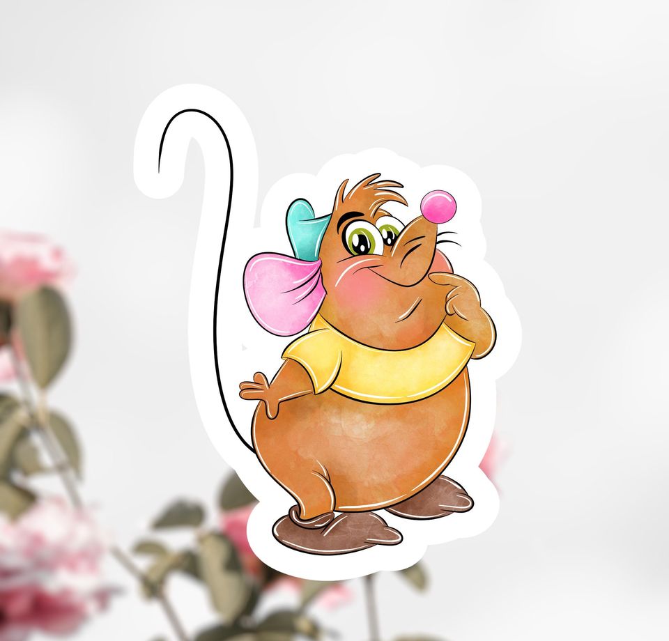 Cinderellas Mice Sticker, Disney Mouse Sticker, Cinde Sticker
