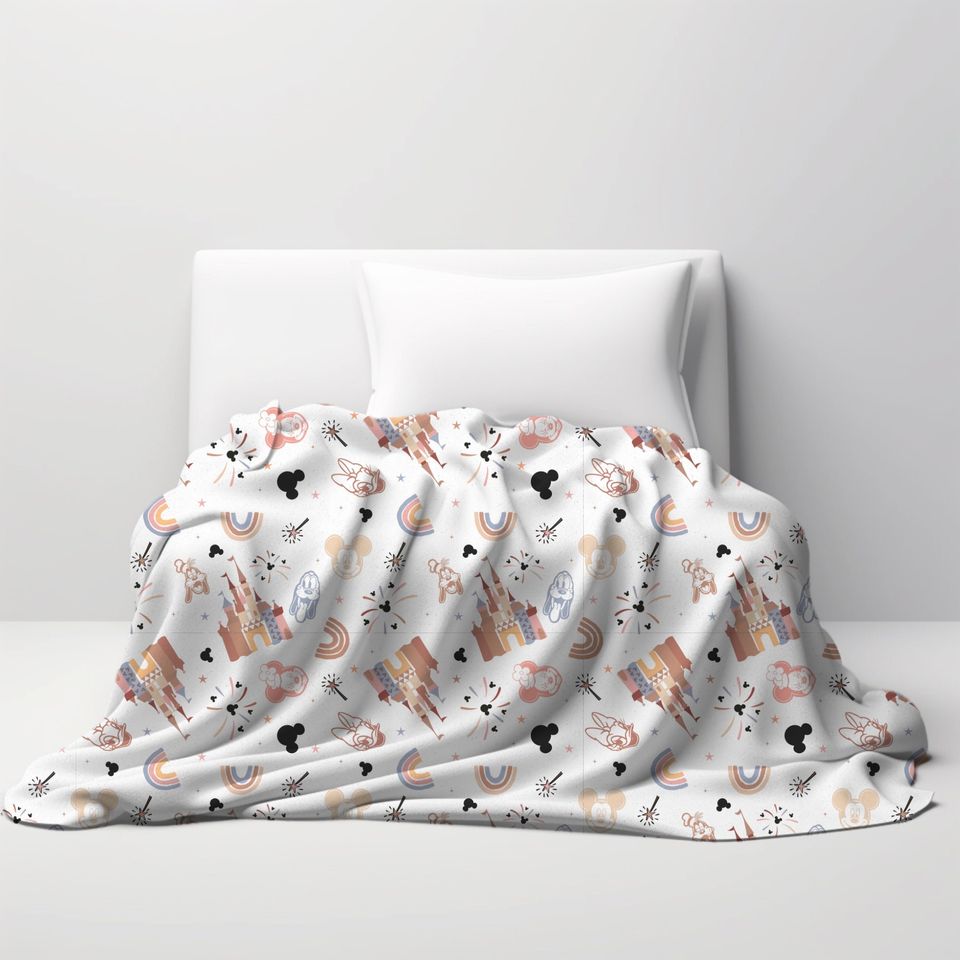 Customizable Disney Castle Blanket, Mickey Mouse Blanket
